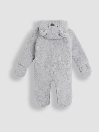 JoJo Maman Bébé Grey Koala Cosy Borg Character Pramsuit image 3