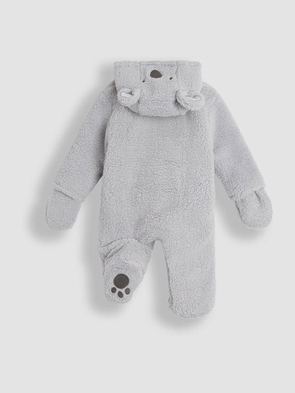 JoJo Maman Bébé Grey Koala Cosy Borg Character Pramsuit image 4