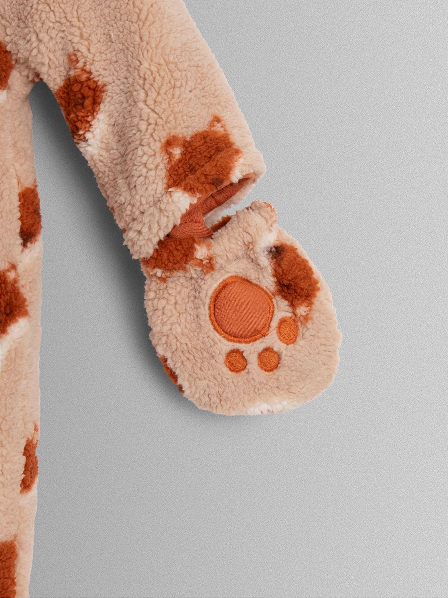 JoJo Maman Bébé Orange Fox Cosy Borg Character Pramsuit image 3