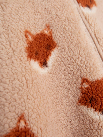 JoJo Maman Bébé Orange Fox Cosy Borg Character Pramsuit image 4