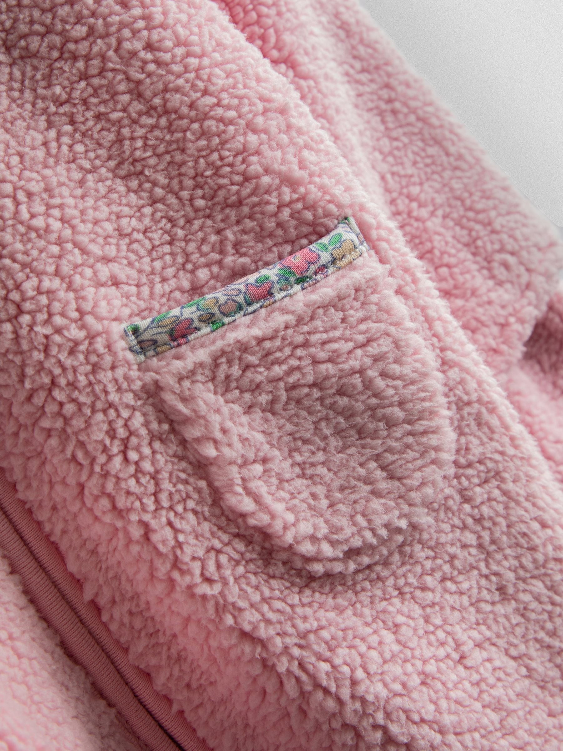 JoJo Maman Bébé Pink Mouse Cosy Borg Character Pramsuit image 5
