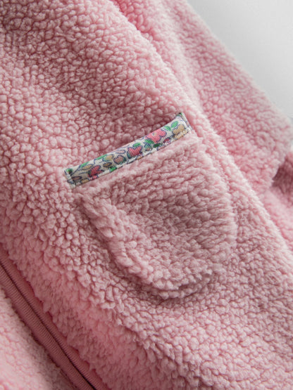 JoJo Maman Bébé Pink Mouse Cosy Borg Character Pramsuit image 5