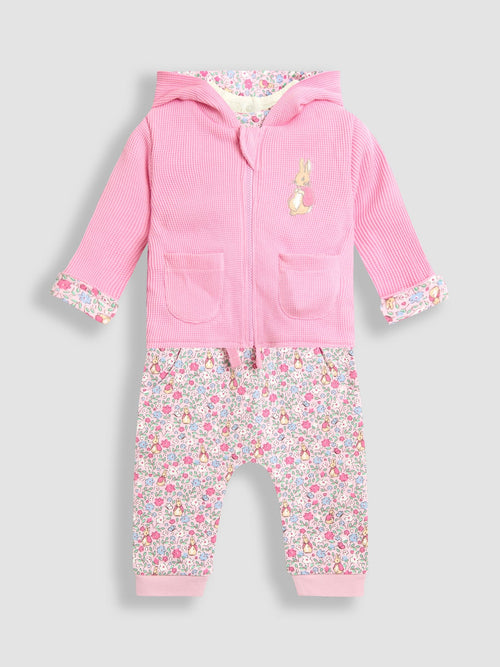 JoJo Maman Bébé Pink 3-Piece Hoodie, Jogger & Body Set image 1