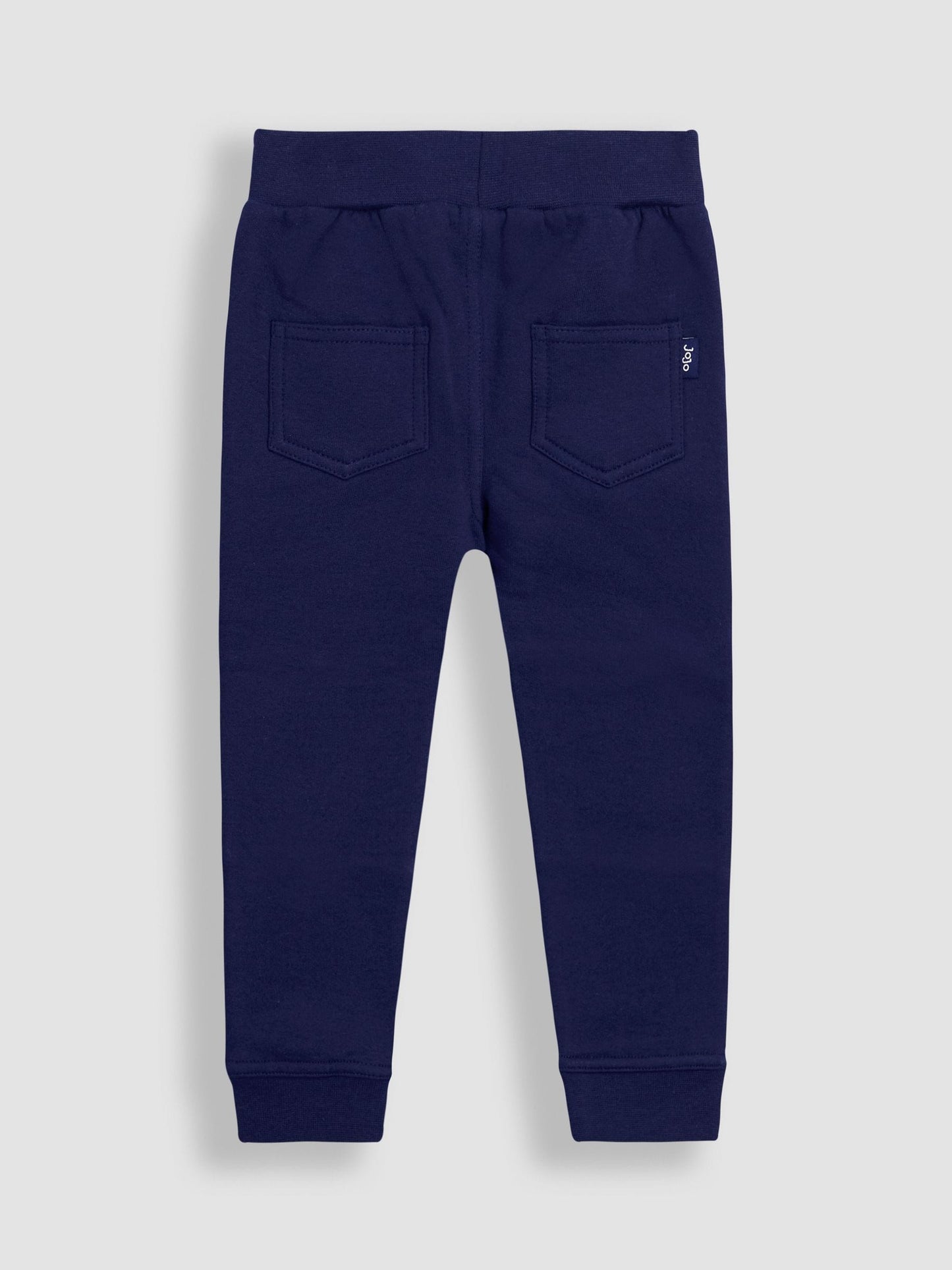 JoJo Maman Bébé Navy Blue T-Rex 2-Pack Appliqué Knee & Plain Joggers image 3