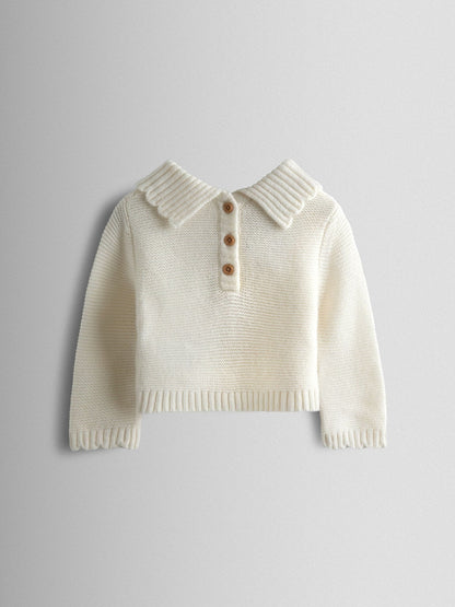 JoJo Maman Bébé Cream Knit 3-Piece Set image 3