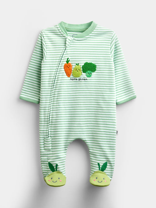 JoJo Maman Bébé Green Sleepsuit image 1