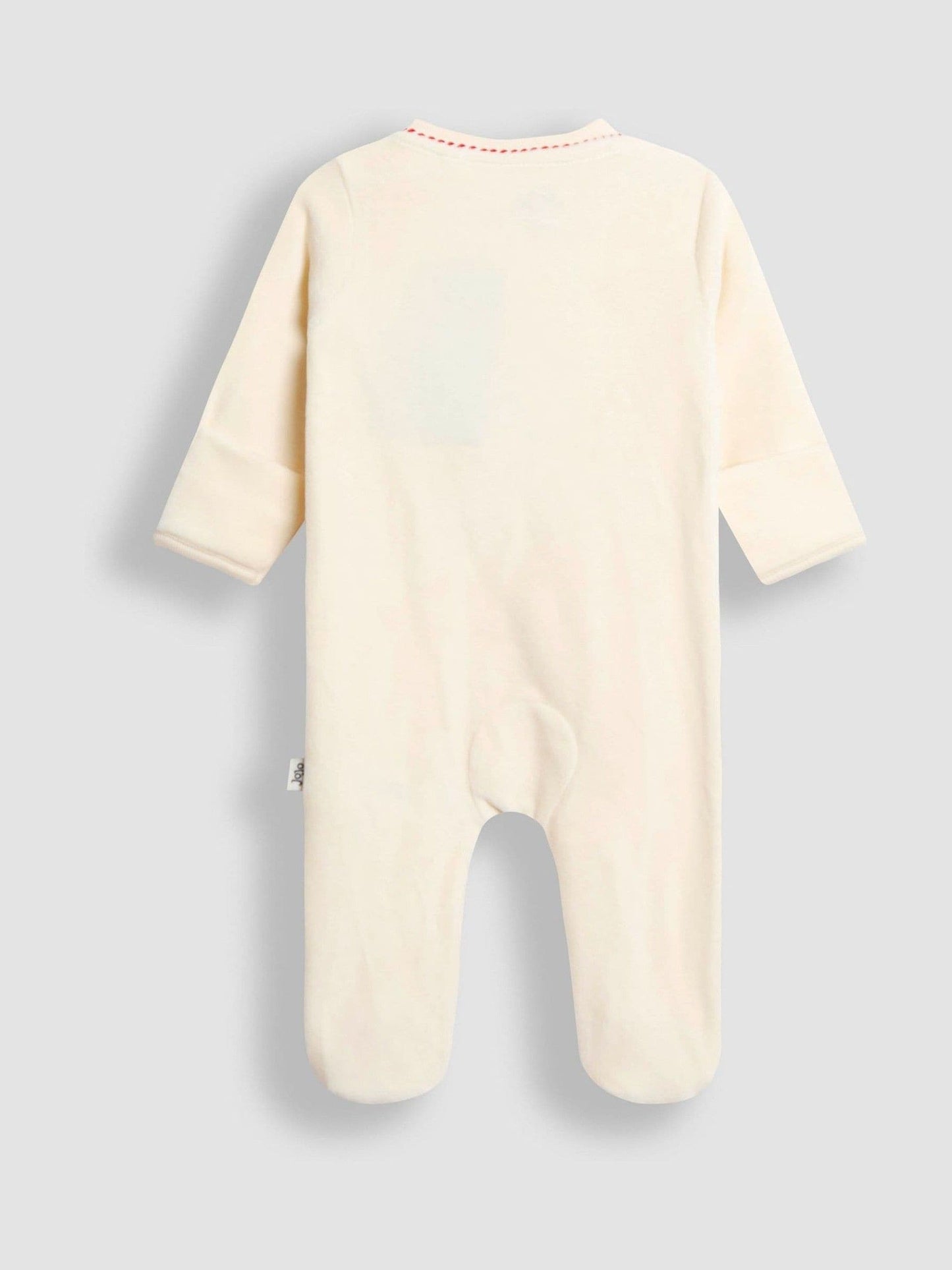 JoJo Maman Bébé Ecru My First Christmas Gingerbreadman Velour All-In-One image 6