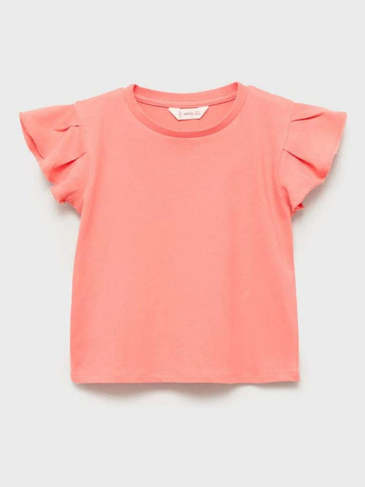 Mango Pink Ruffled Sleeve T-Shirt image 1
