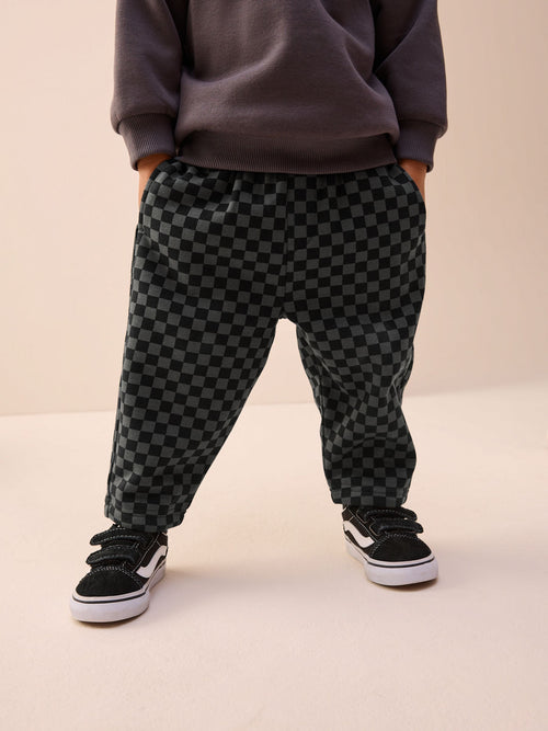 Mono Checkerboard Single Wide Leg Jersey Joggers (3mths-7yrs) image 1