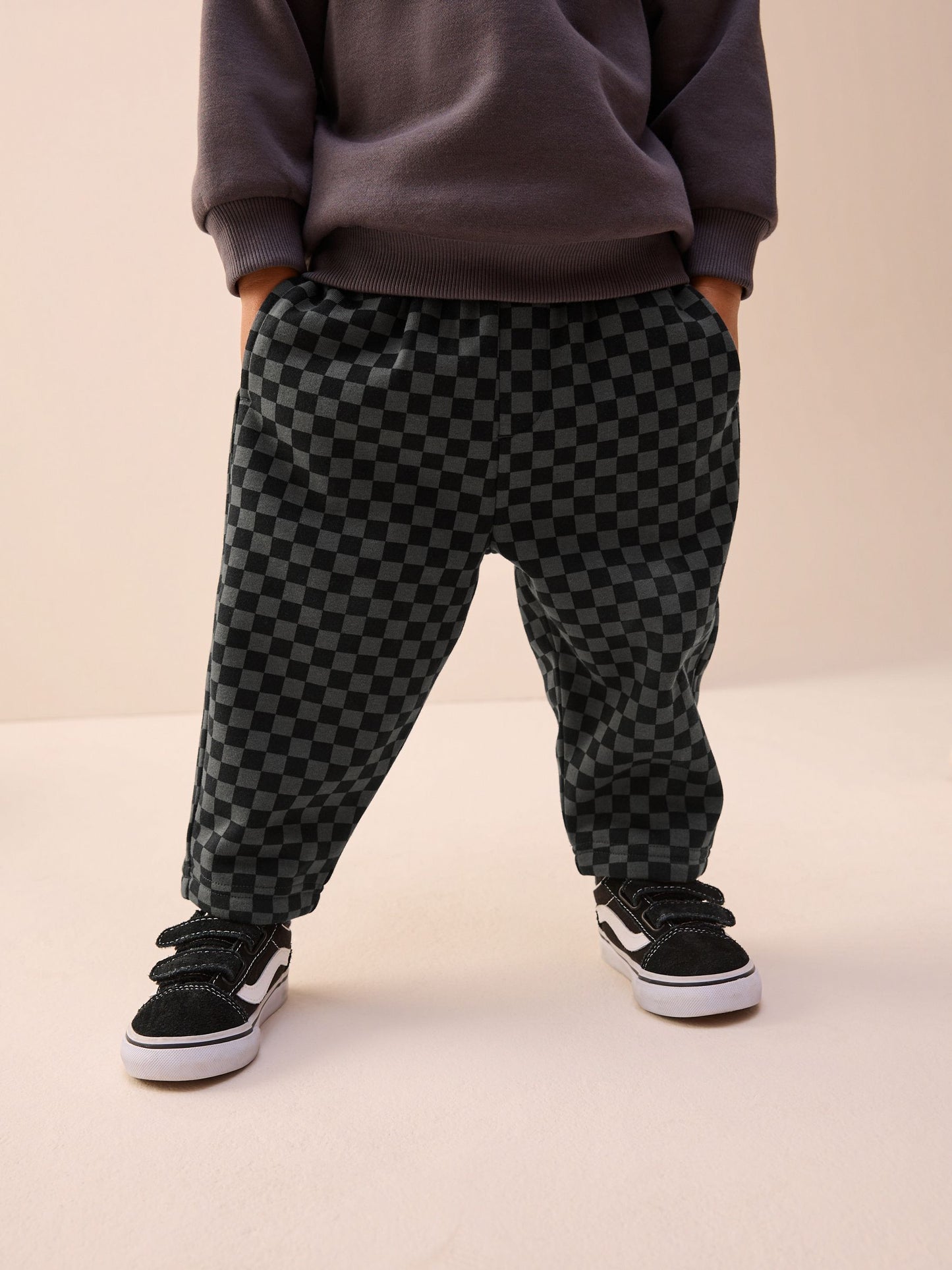 Mono Checkerboard Single Wide Leg Jersey Joggers (3mths-7yrs) image 1