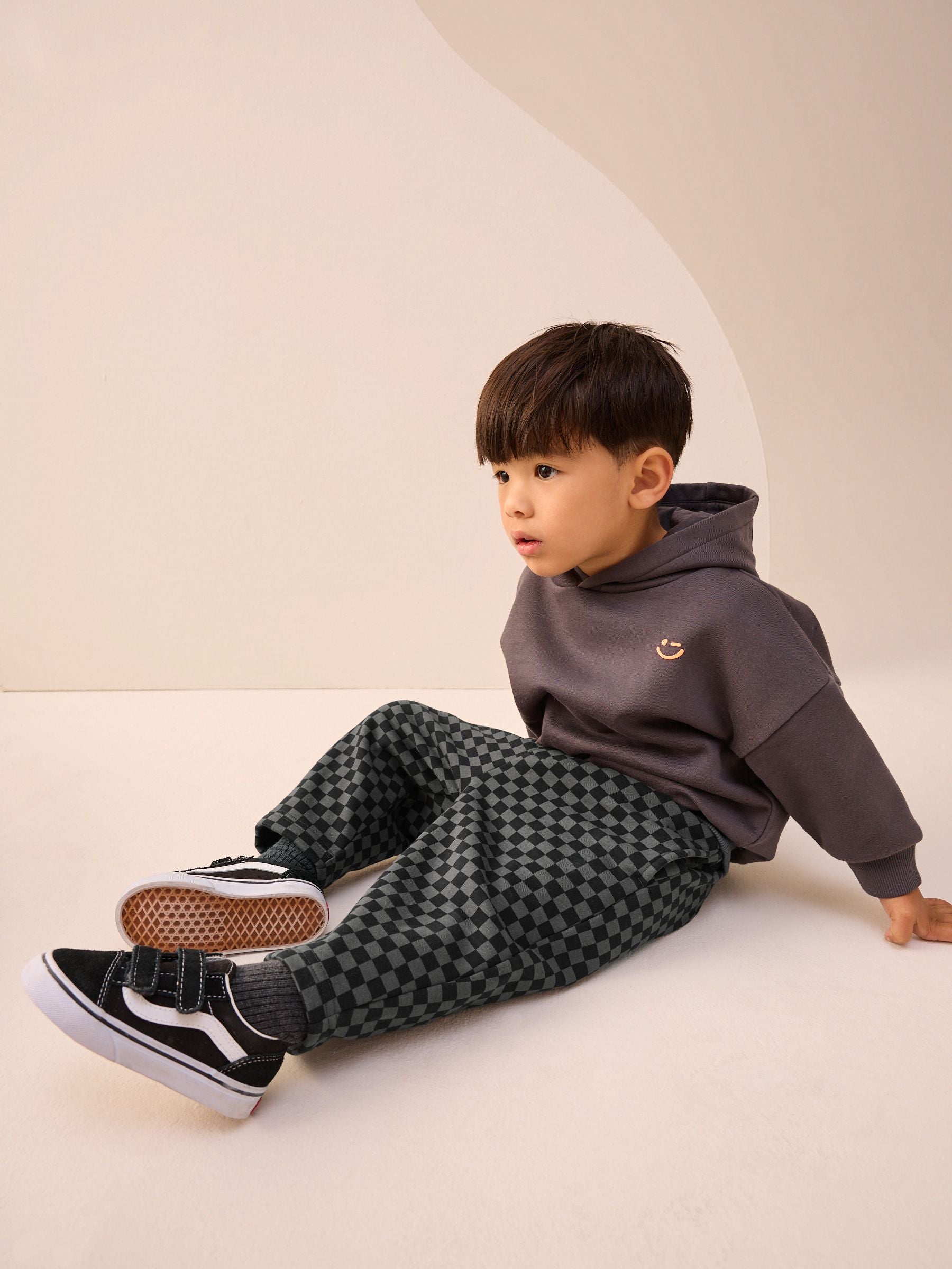 Mono Checkerboard Single Wide Leg Jersey Joggers (3mths-7yrs) image 2