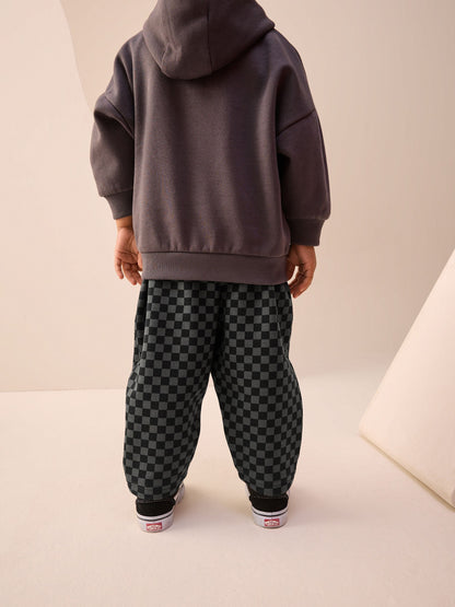 Mono Checkerboard Single Wide Leg Jersey Joggers (3mths-7yrs) image 3