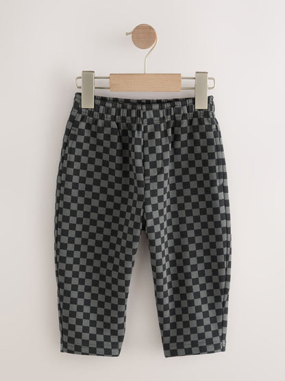 Mono Checkerboard Single Wide Leg Jersey Joggers (3mths-7yrs) image 5