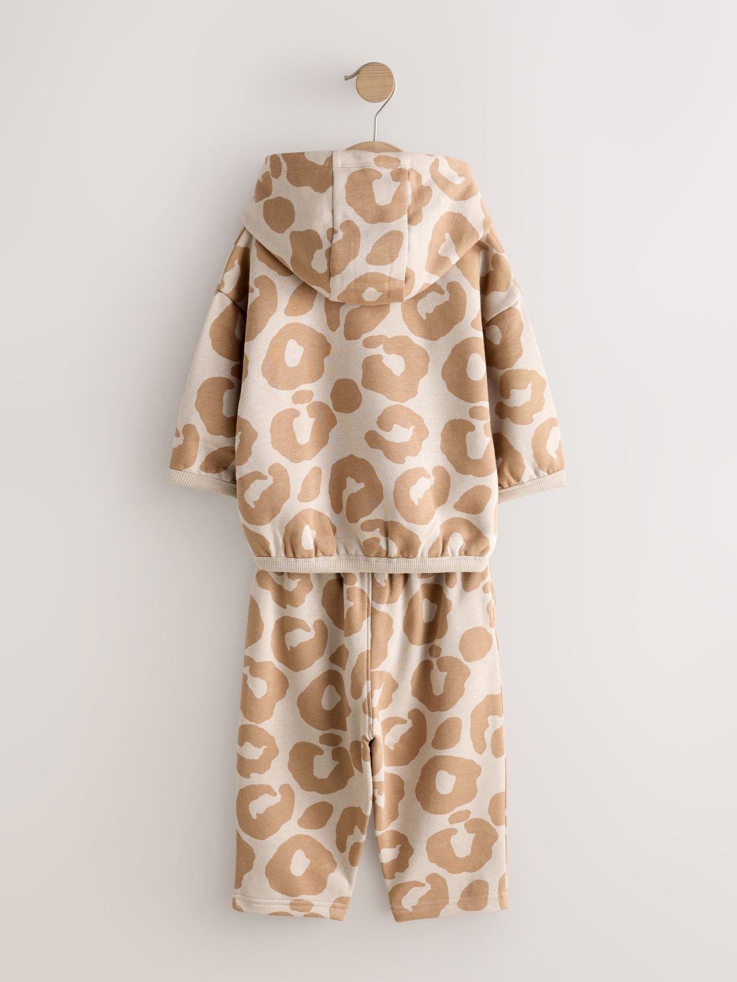 Tan Brown Animal Print Hoodie And Joggers Set (3mths-7yrs) image 8