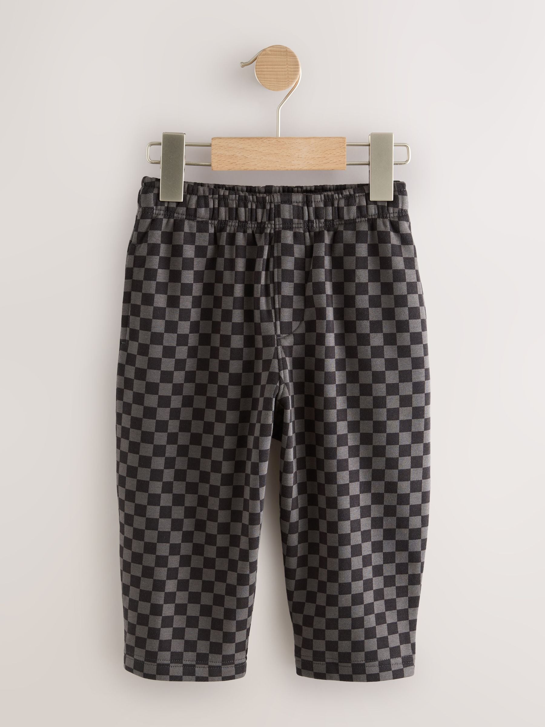 Black/ Charcoal Grey 3 Pack Wide Leg Jersey Joggers (3mths-7yrs) image 2