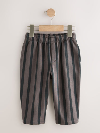 Black/ Charcoal Grey 3 Pack Wide Leg Jersey Joggers (3mths-7yrs) image 4
