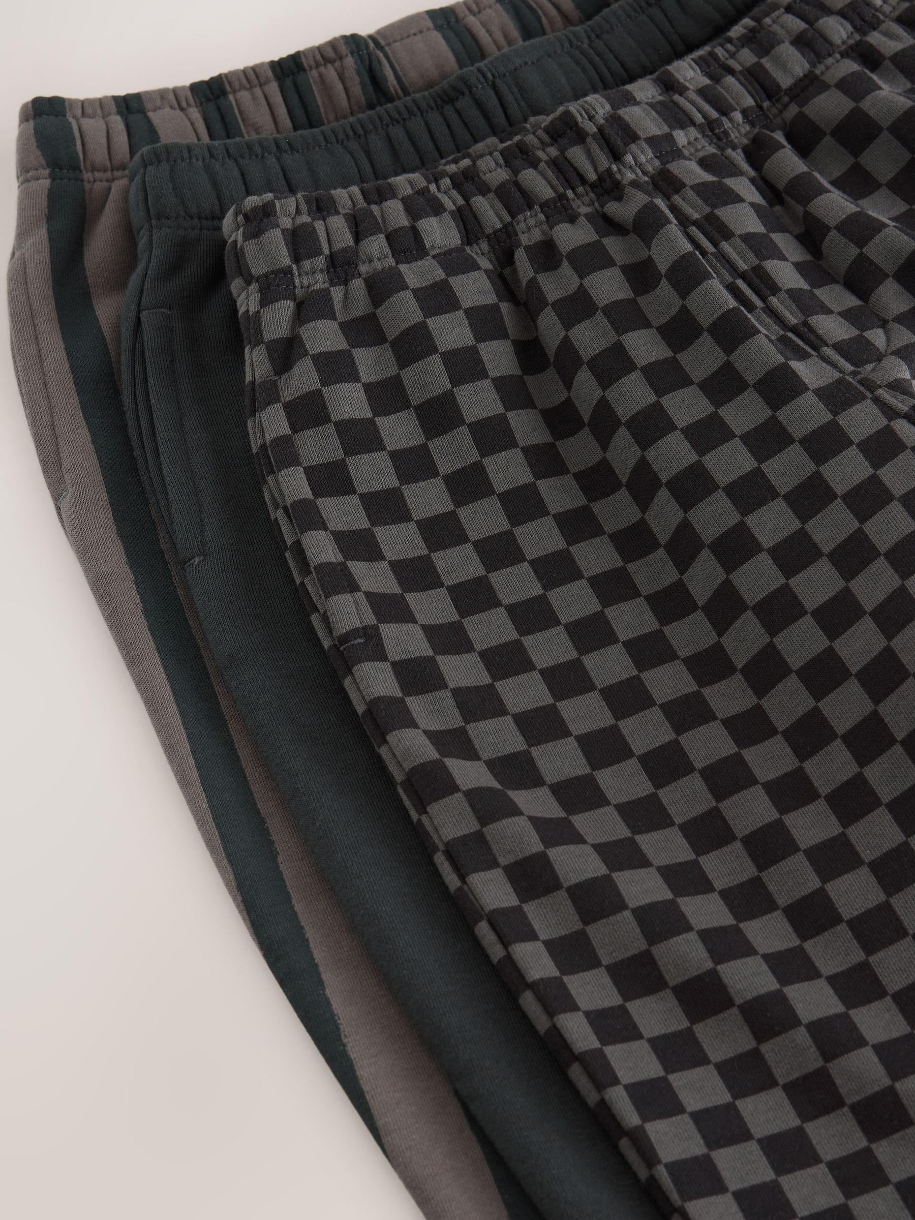 Black/ Charcoal Grey 3 Pack Wide Leg Jersey Joggers (3mths-7yrs) image 5