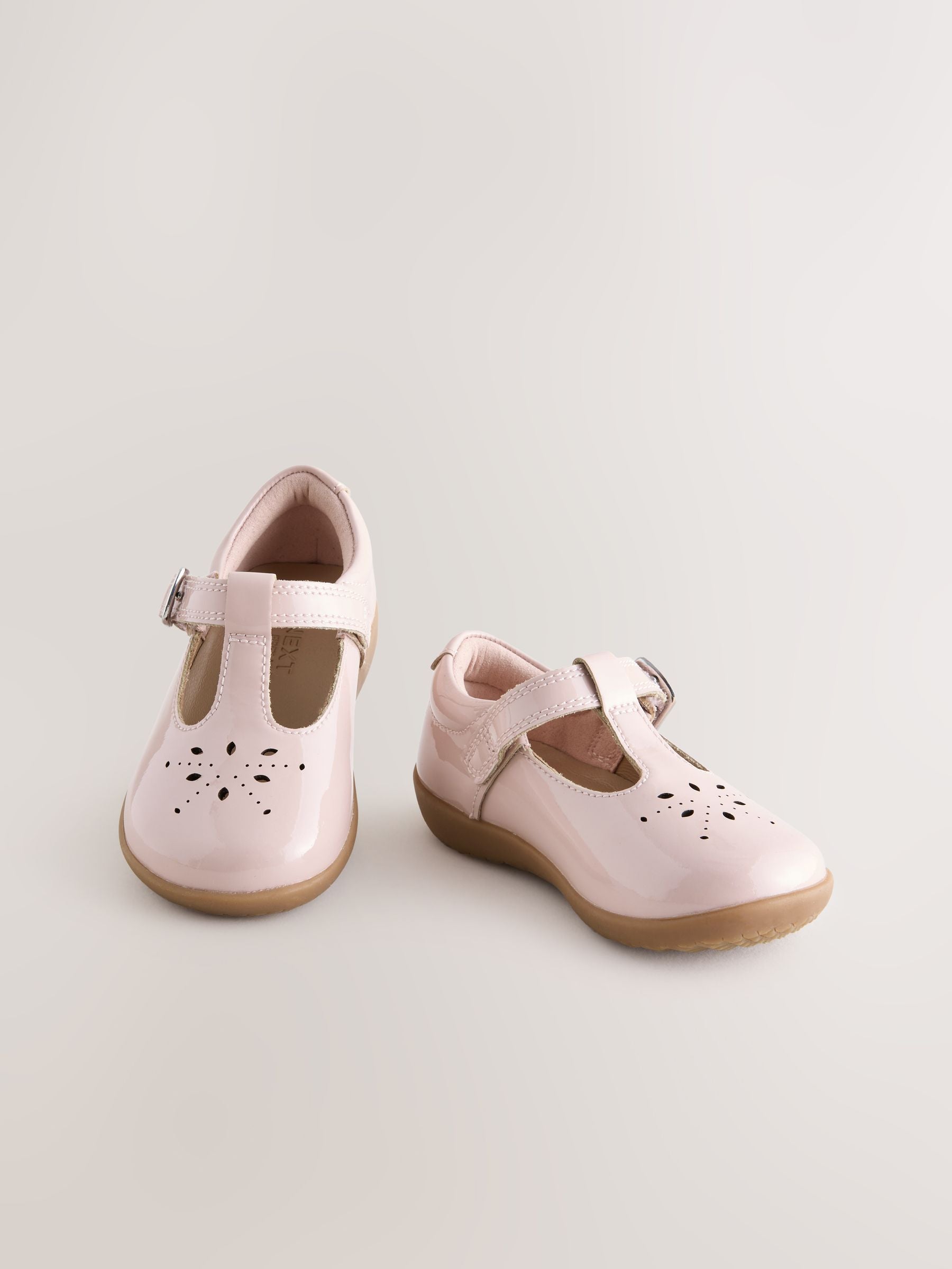 Pink Standard Fit (F) First Walker T-Bar Touch Fastening Shoes image 1