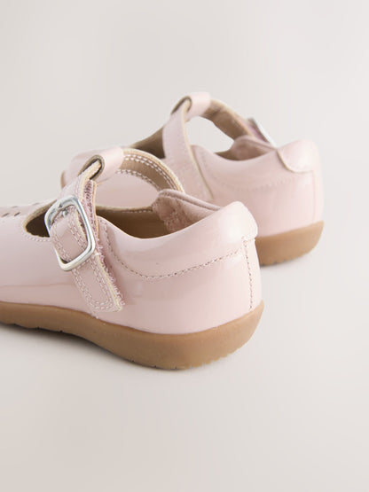 Pink Standard Fit (F) First Walker T-Bar Touch Fastening Shoes image 4