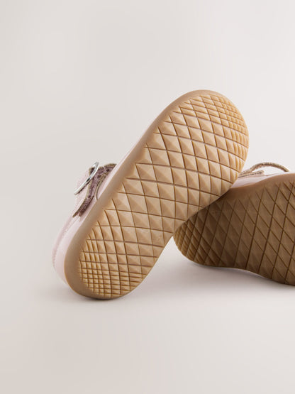 Pink Standard Fit (F) First Walker T-Bar Touch Fastening Shoes image 5