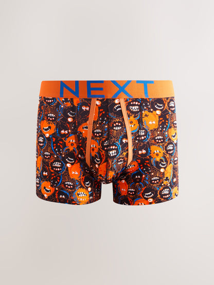 Dsiney Kidz - Black Bright Monster A-Front Cotton Rich Boxers 5 Pack image 2