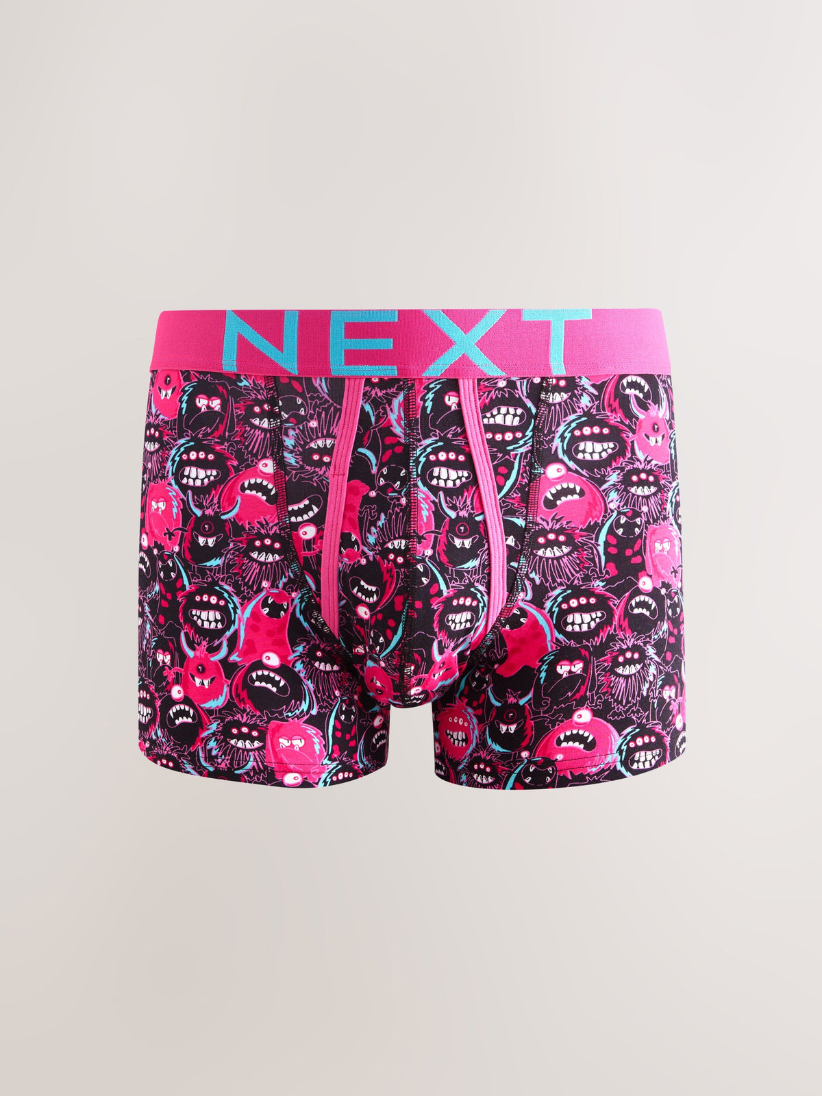 Dsiney Kidz - Black Bright Monster A-Front Cotton Rich Boxers 5 Pack image 3
