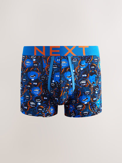 Dsiney Kidz - Black Bright Monster A-Front Cotton Rich Boxers 5 Pack image 4