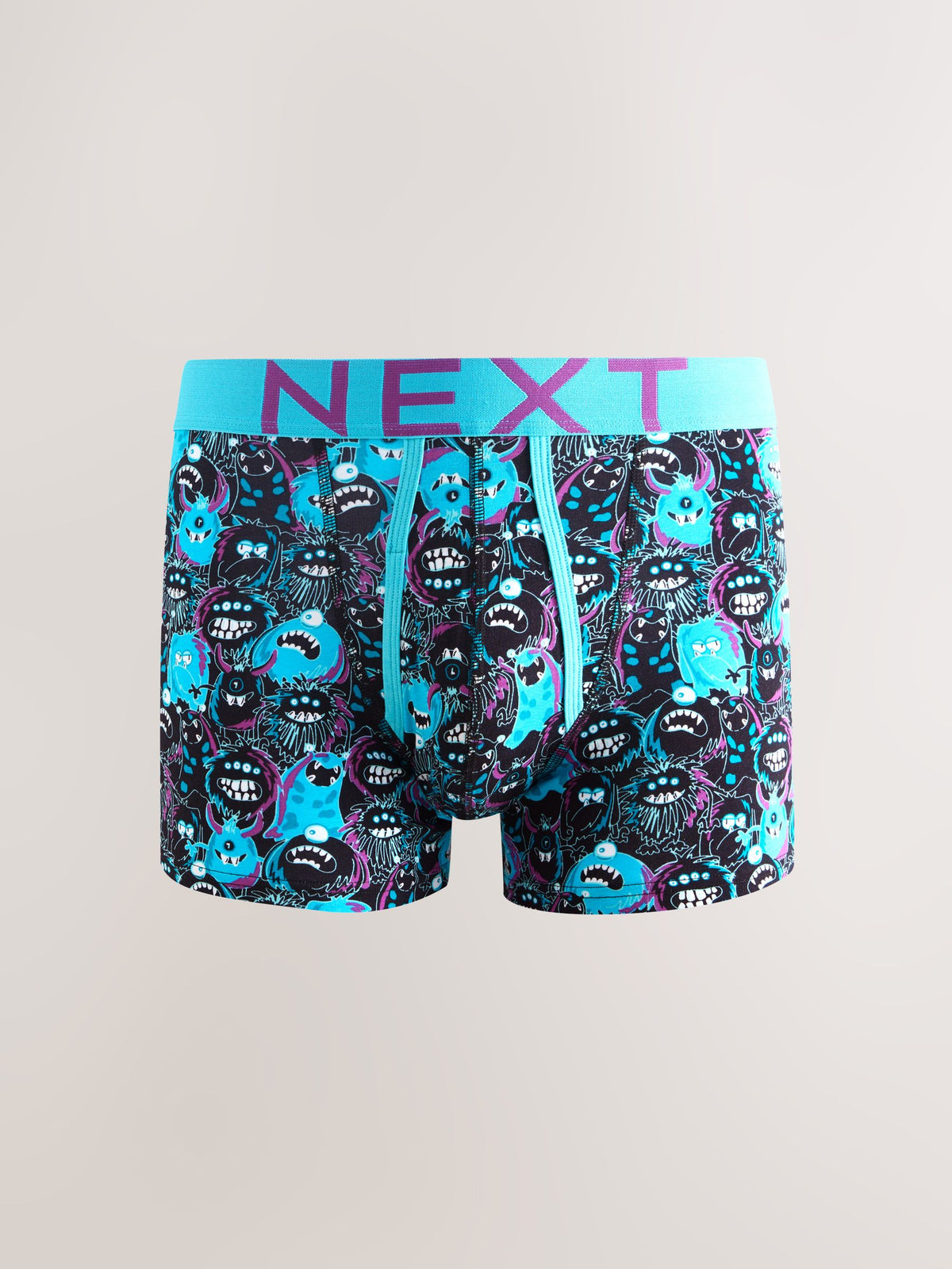 Dsiney Kidz - Black Bright Monster A-Front Cotton Rich Boxers 5 Pack image 5