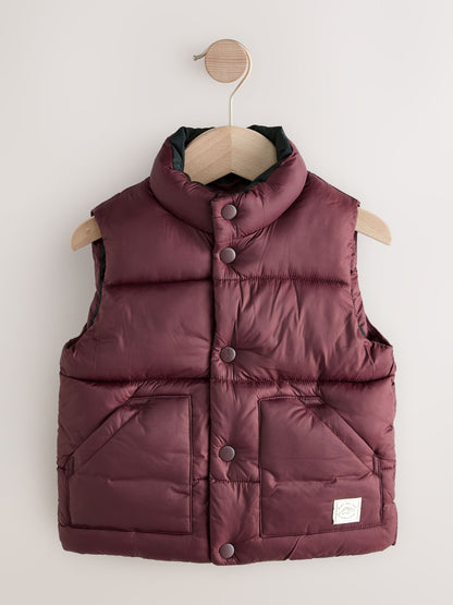 Burgundy Red Padded Gilet (3mths-10yrs)