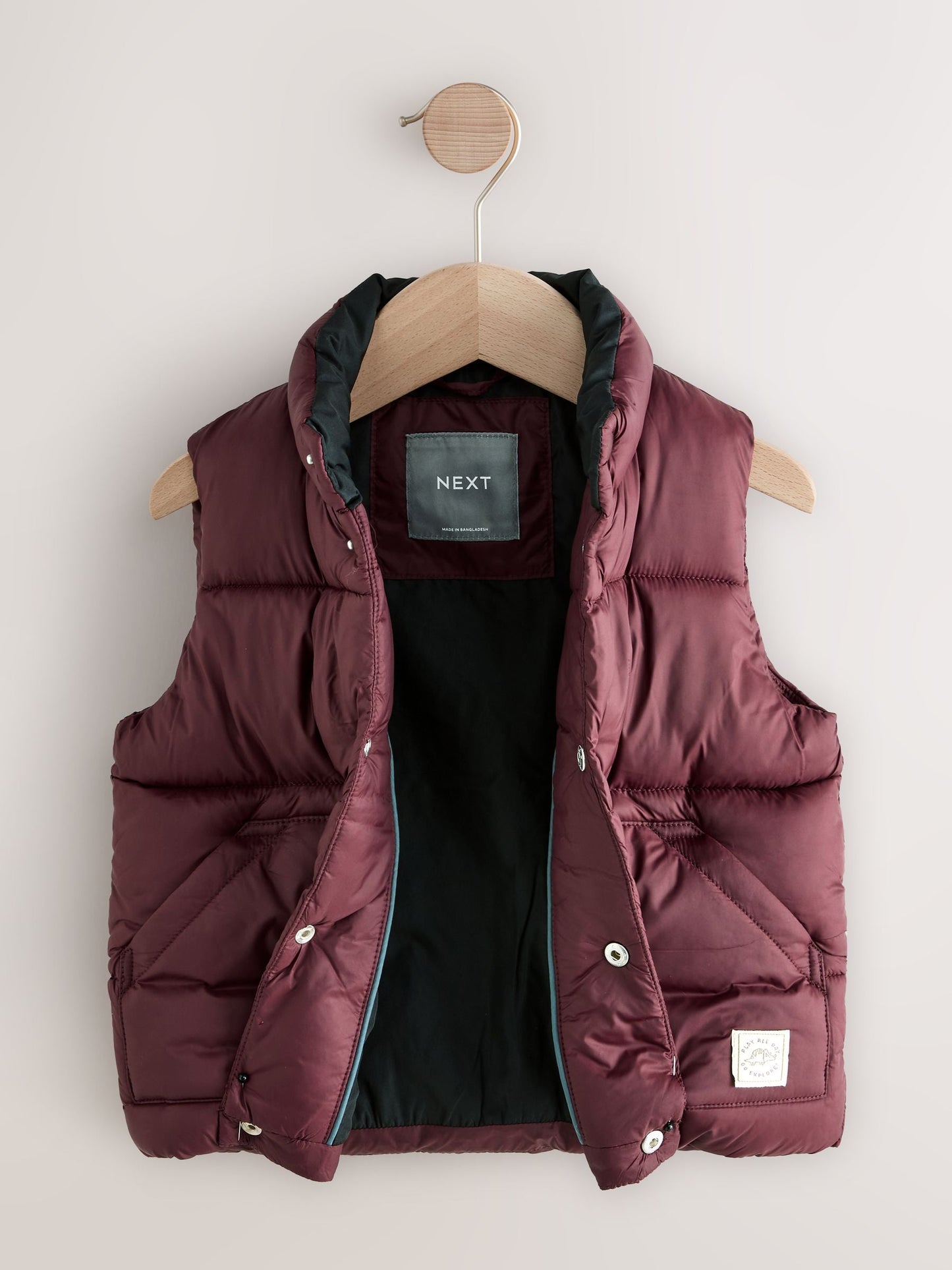 Burgundy Red Padded Gilet (3mths-10yrs)