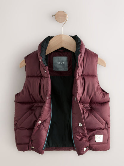 Burgundy Red Padded Gilet (3mths-10yrs)