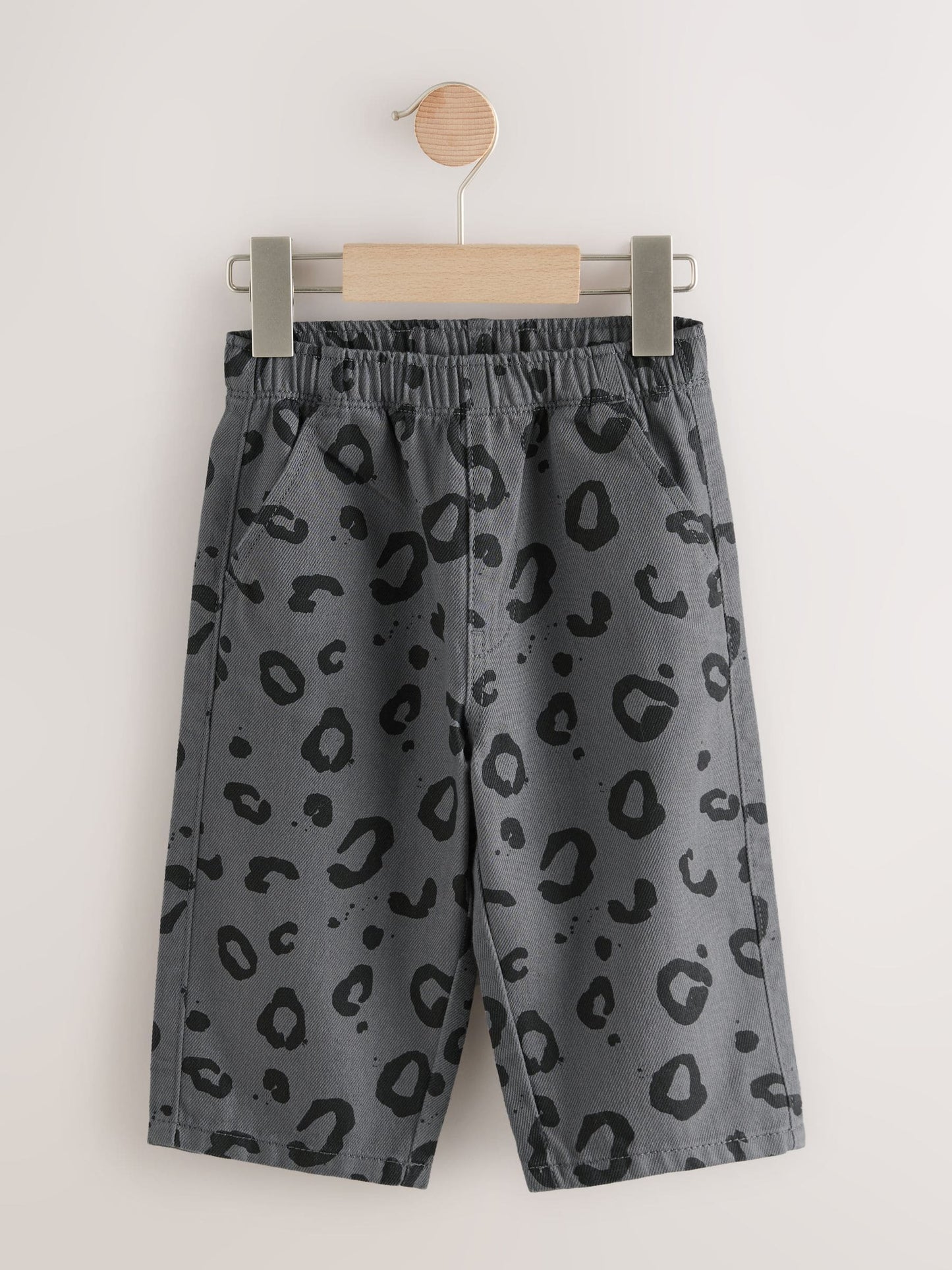 Dsiney Kidz - Charcoal Grey Leopard Print Pull On Wide Trousers (3mths-7yrs) image 4