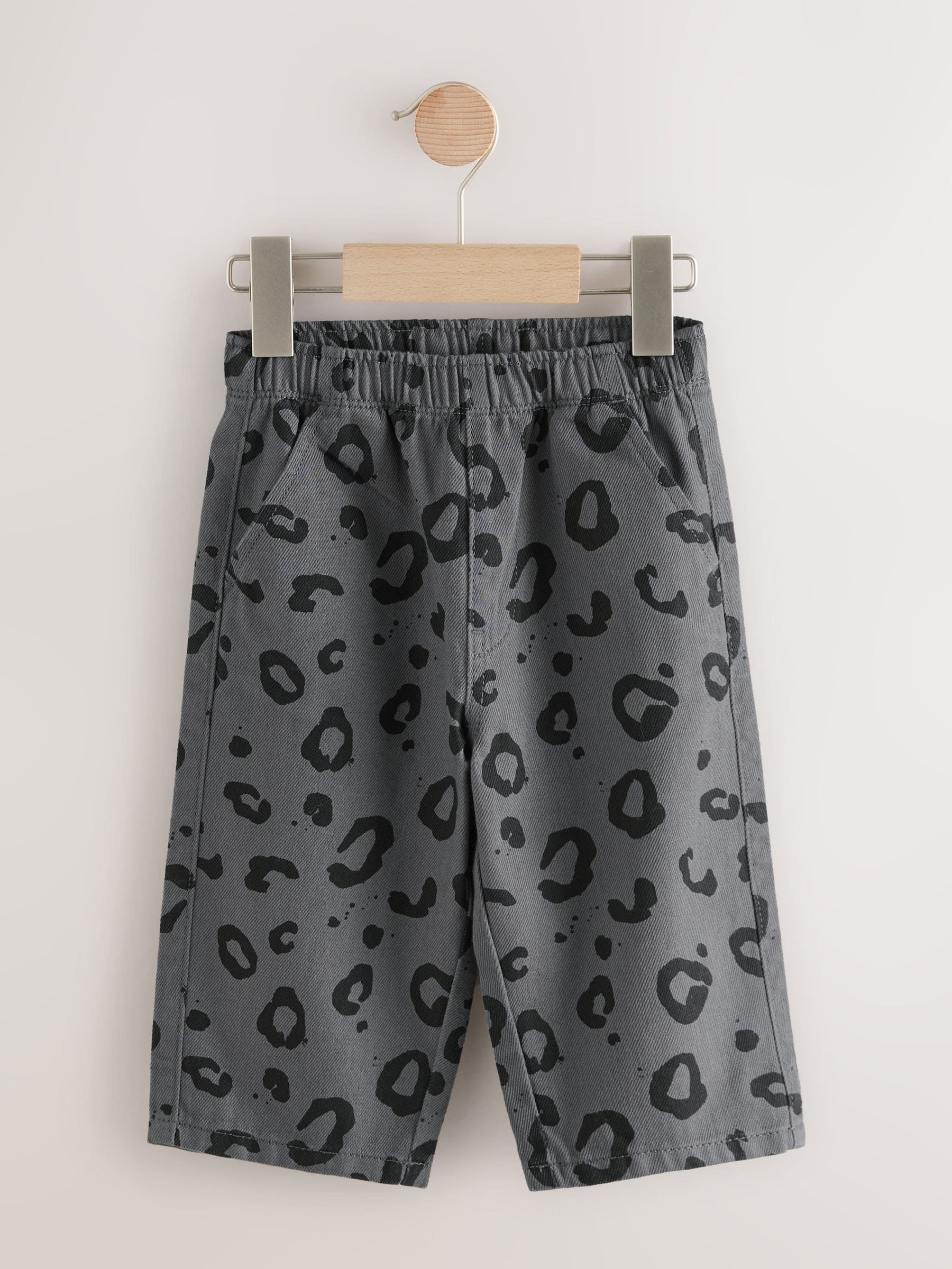 Dsiney Kidz - Charcoal Grey Leopard Print Pull On Wide Trousers (3mths-7yrs) image 4