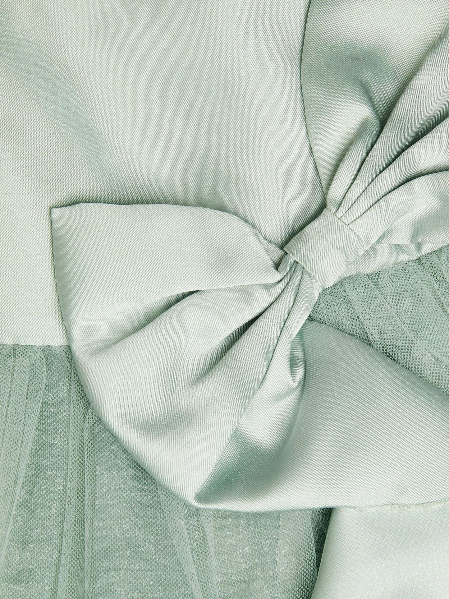 Monsoon Green Baby Waterfall Bow Tulle Dress image 4