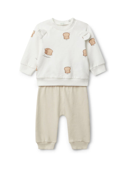 Benetton Natural Printed Top & Leggings Set image 1
