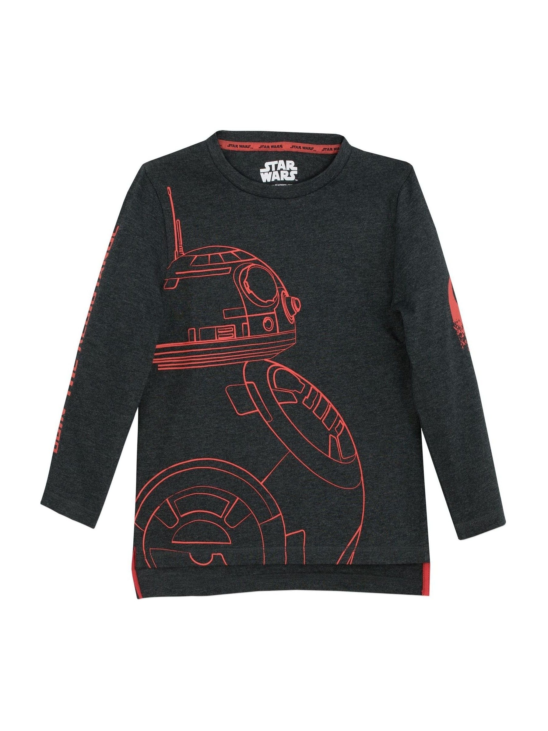 Dsiney Kidz - Character Grey Star Wars BB8 Long Sleeve 100% Cotton Top image 1