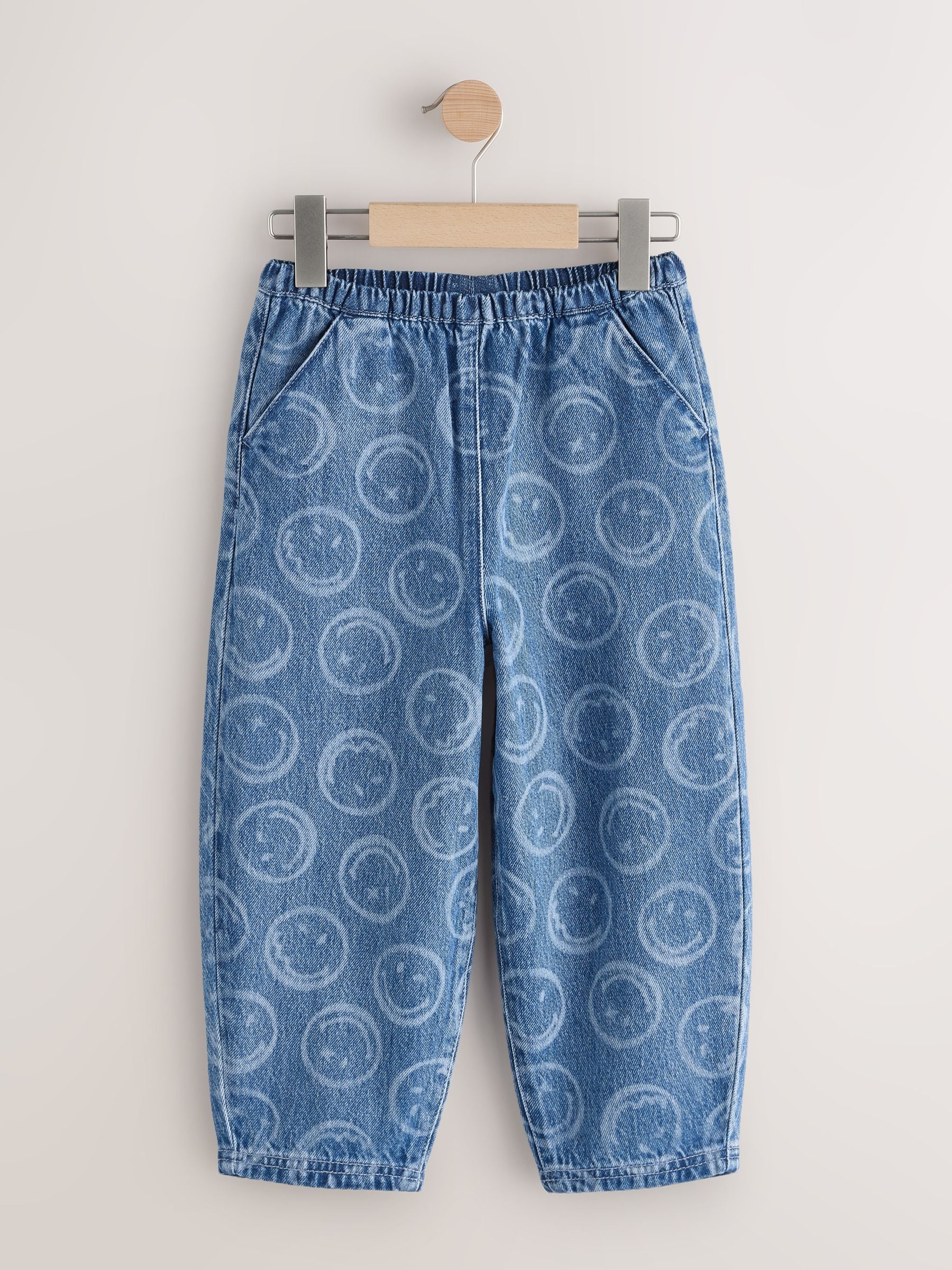 Dsiney Kidz - Mid Blue SmileyWorld® Pullon Barrel Jeans (3-16yrs) image 6