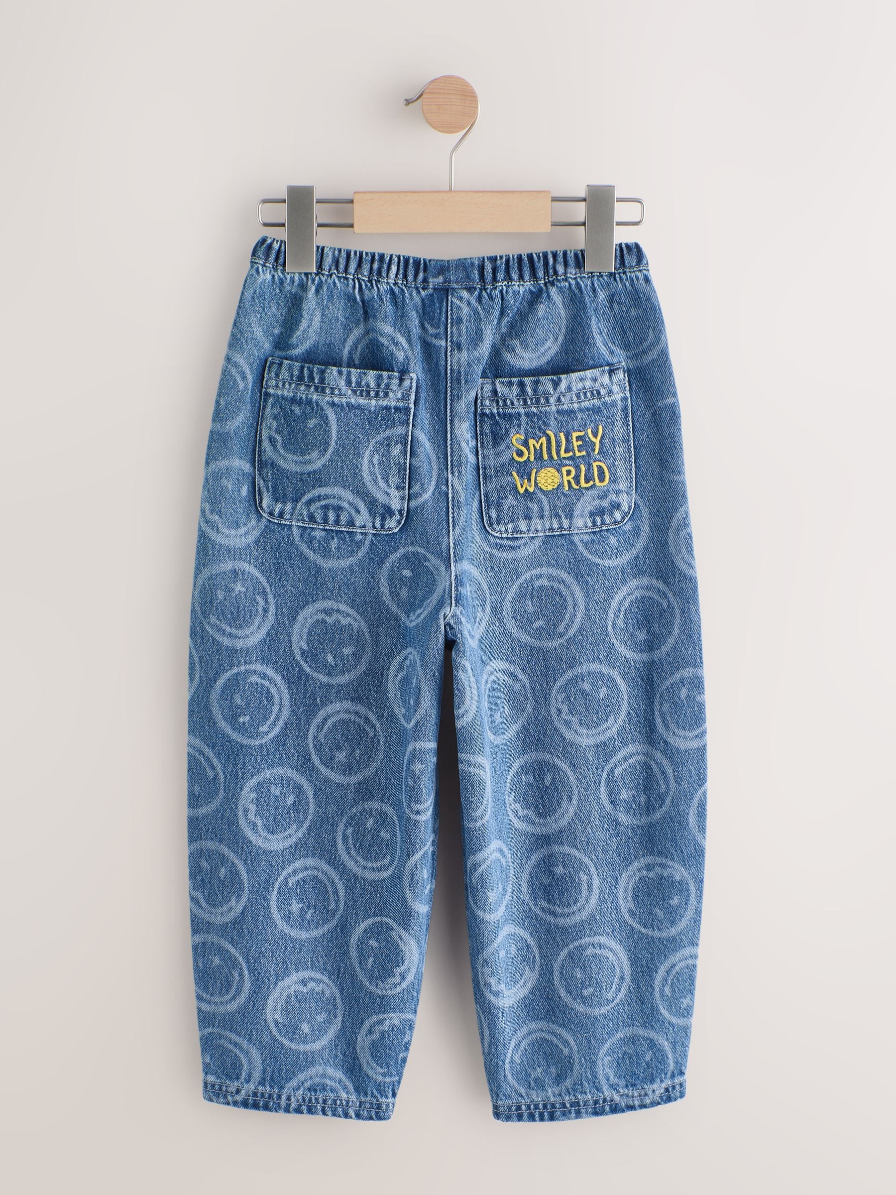 Dsiney Kidz - Mid Blue SmileyWorld® Pullon Barrel Jeans (3-16yrs) image 7