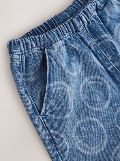 Dsiney Kidz - Mid Blue SmileyWorld® Pullon Barrel Jeans (3-16yrs) image 8