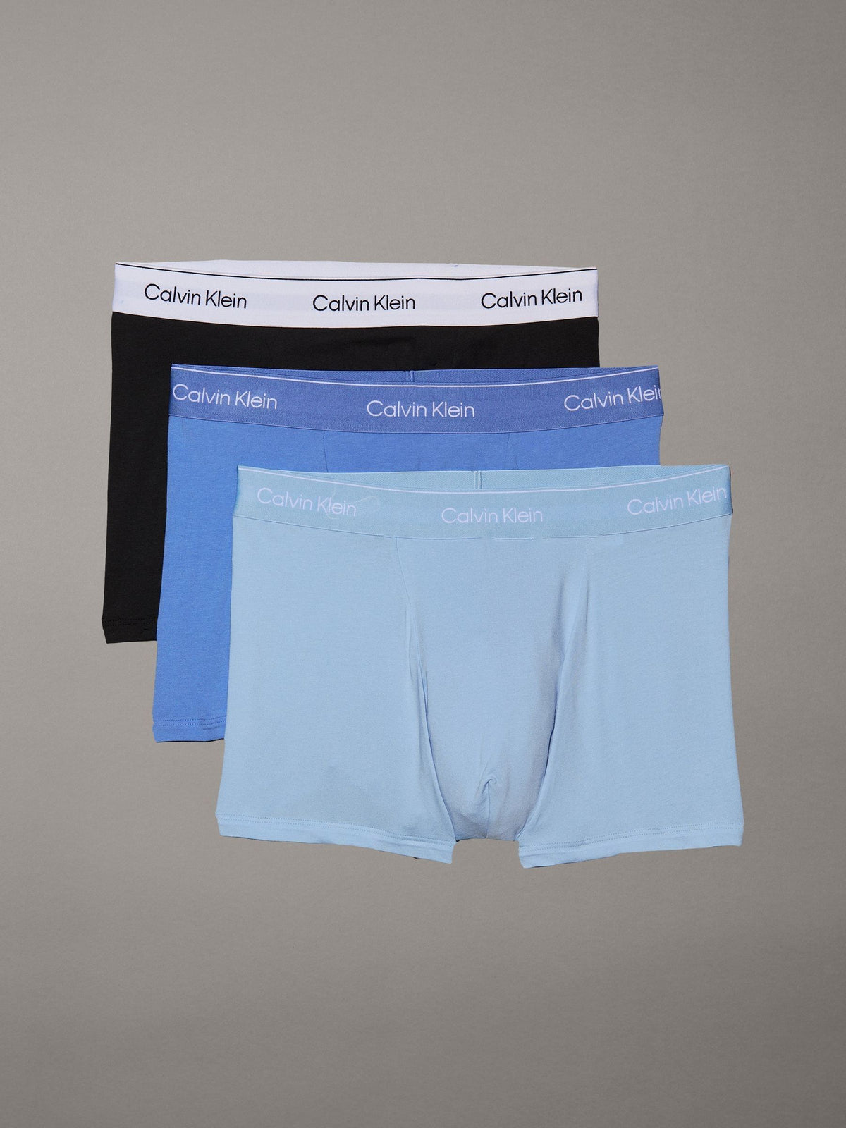 Dsiney Kidz - Calvin Klein Black/Blue/Teal Blue Icon Cotton Stretch Boxer Trunks 3 Pack image 1