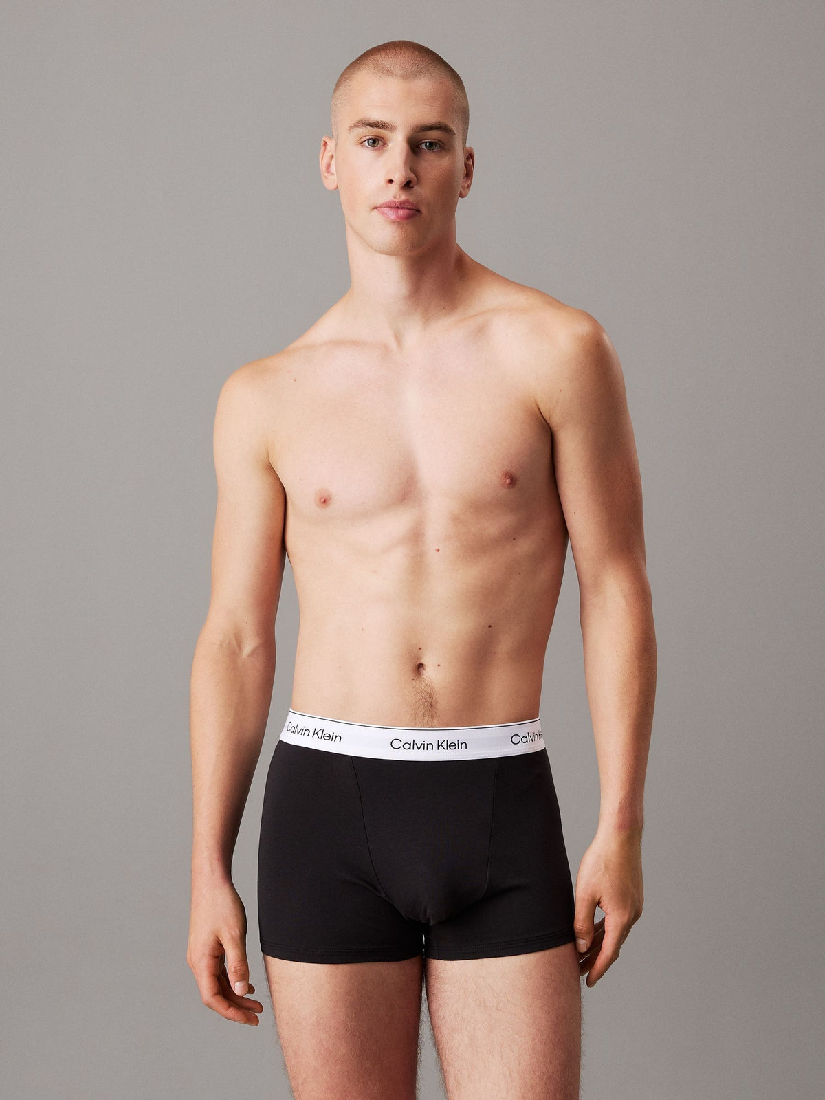 Dsiney Kidz - Calvin Klein Black/Blue/Teal Blue Icon Cotton Stretch Boxer Trunks 3 Pack image 2