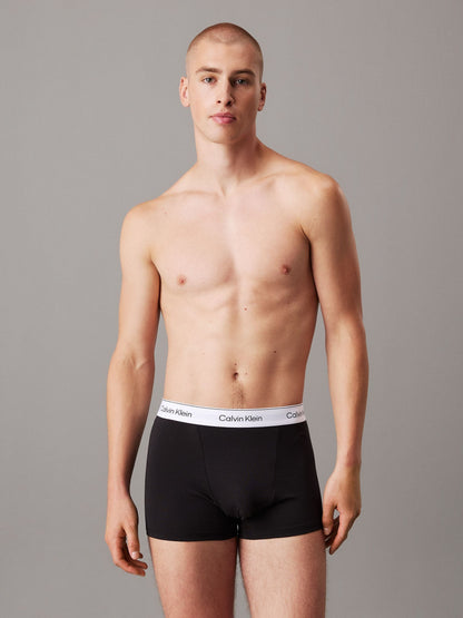 Dsiney Kidz - Calvin Klein Black/Blue/Teal Blue Icon Cotton Stretch Boxer Trunks 3 Pack image 2