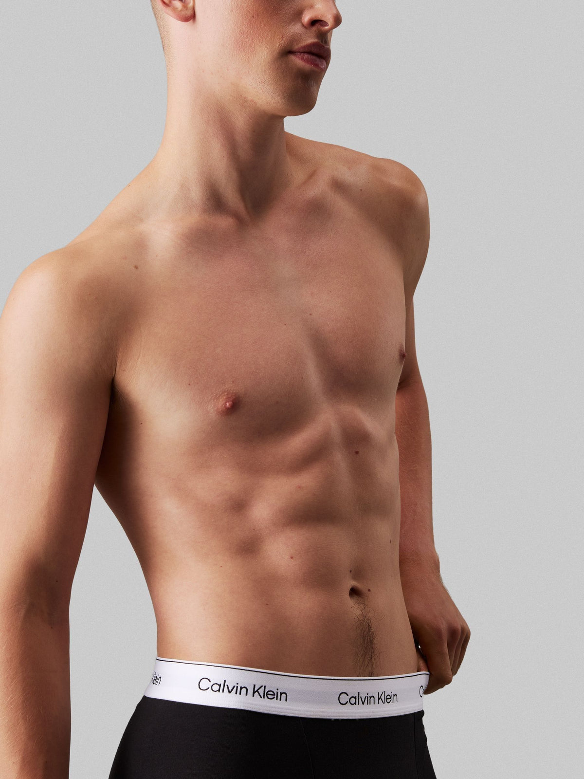 Dsiney Kidz - Calvin Klein Black/Blue/Teal Blue Icon Cotton Stretch Boxer Trunks 3 Pack image 5