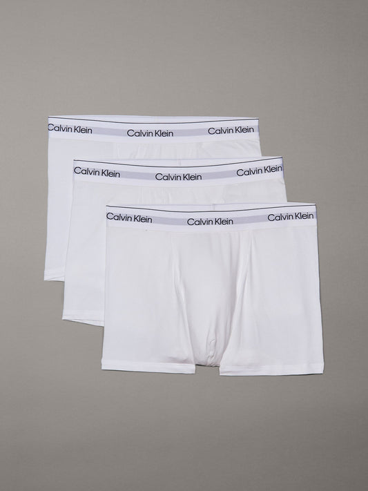 Disney Kidz - Calvin Klein White Icon Cotton Stretch Boxer Trunks 3 Pack image 1