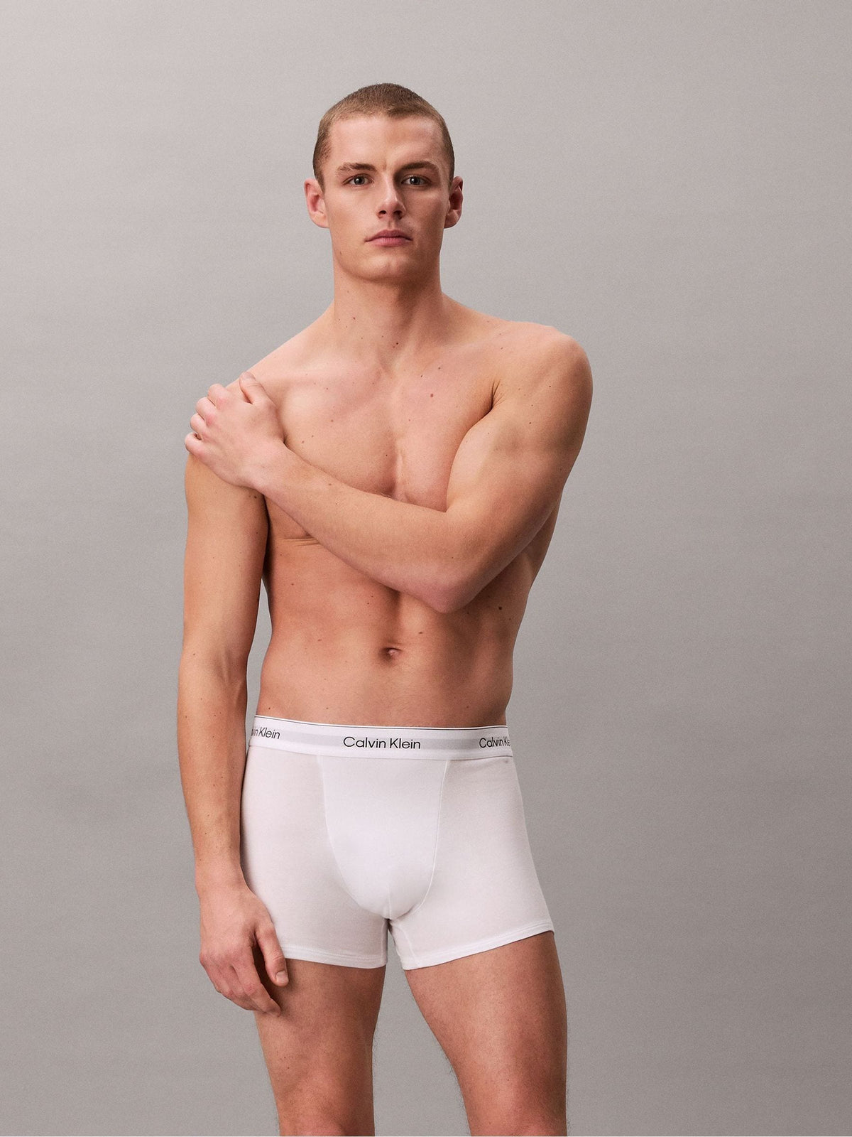 Dsiney Kidz - Calvin Klein White Icon Cotton Stretch Boxer Trunks 3 Pack image 2