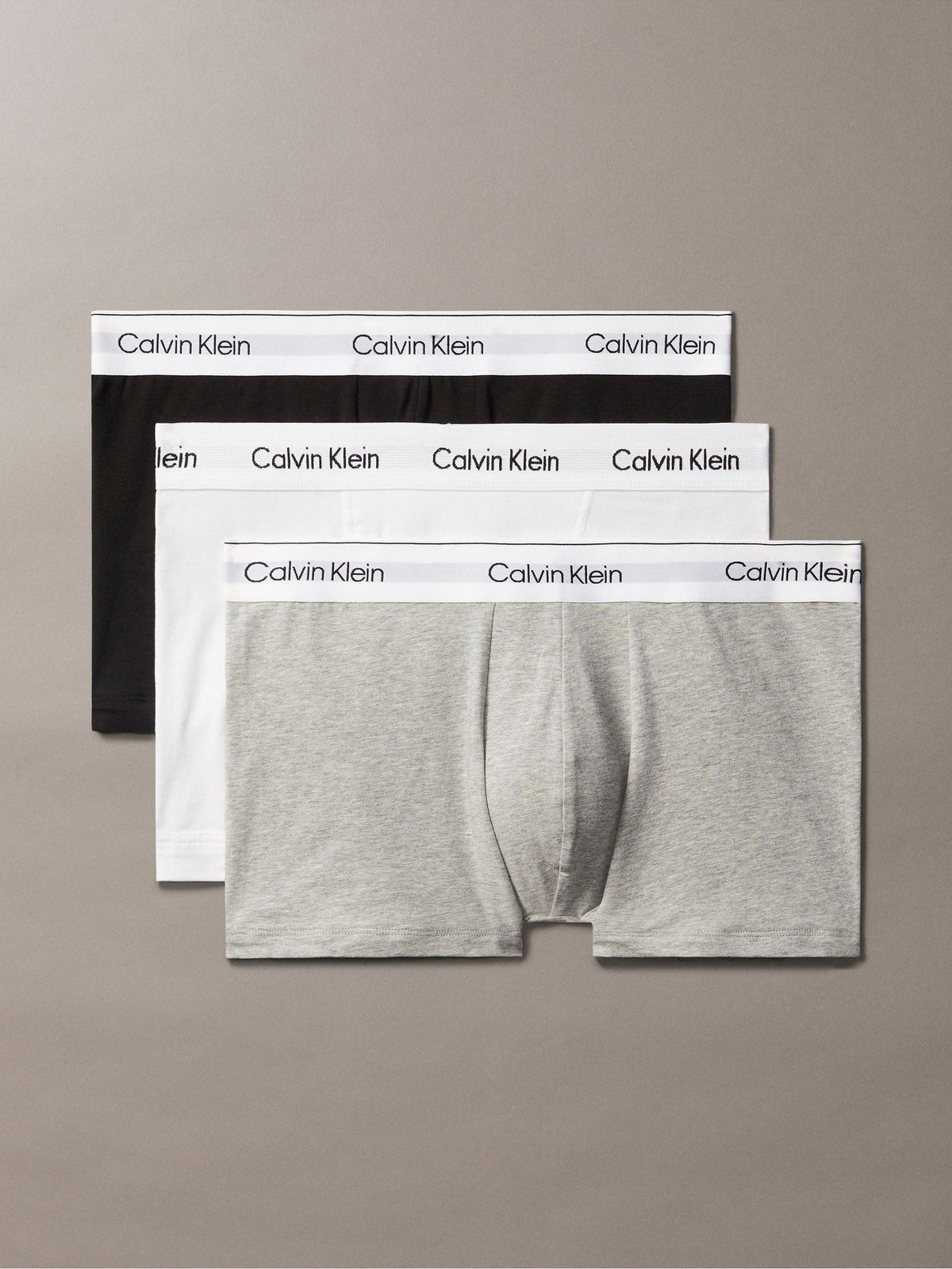 Dsiney Kidz - Calvin Klein Black/White/Grey Icon Cotton Stretch Boxer Trunks 3 Pack image 1