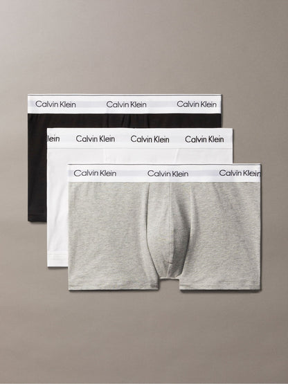 Dsiney Kidz - Calvin Klein Black/White/Grey Icon Cotton Stretch Boxer Trunks 3 Pack image 1