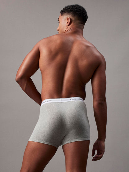 Dsiney Kidz - Calvin Klein Black/White/Grey Icon Cotton Stretch Boxer Trunks 3 Pack image 3