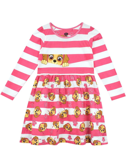 Character Pink PAW Patrol Skye Striped 100% Cotton Dress image 6