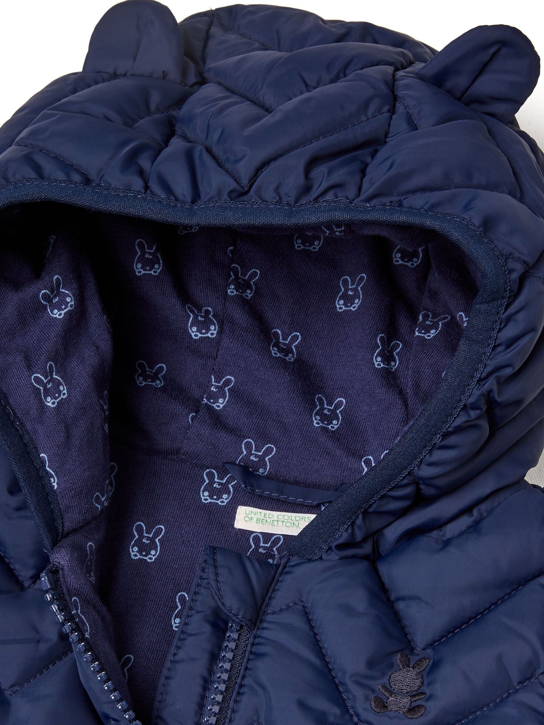 Dsiney Kidz - Benetton Navy Padded Quilt Jacket With Ears image 3